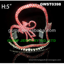 heart rhinestone tiara crown -GWST0398